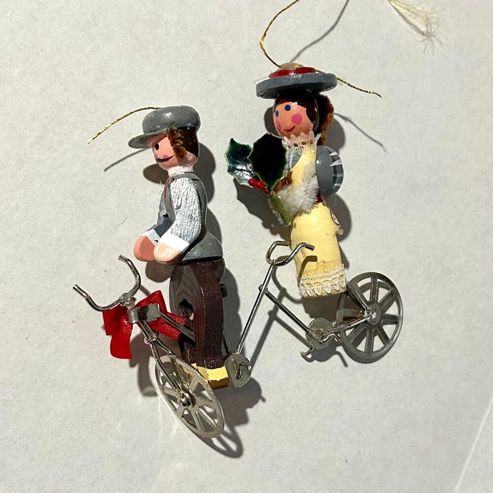 VTG Kurt Adler, Couple on Tandem Bike Ornament 1978, Holiday